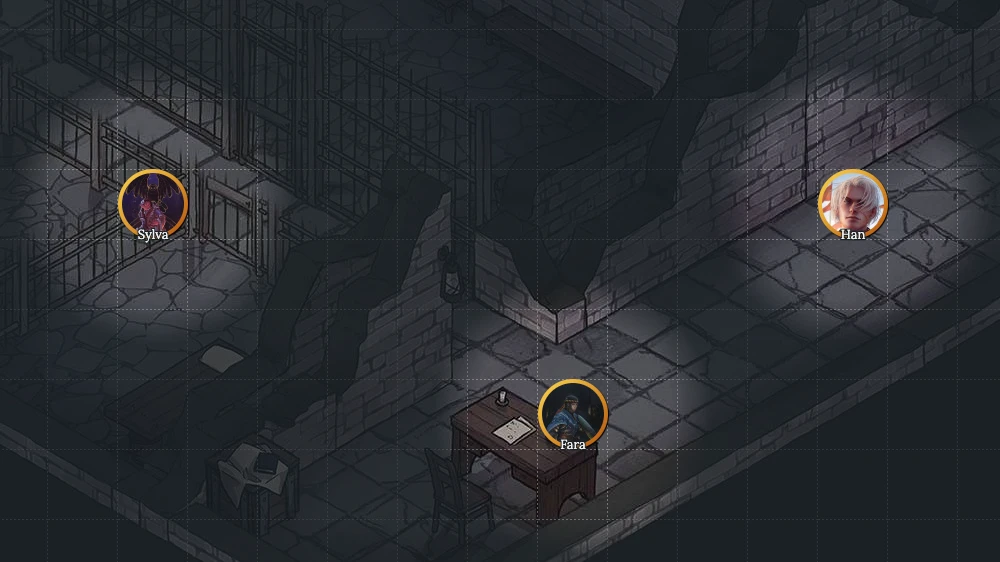 Screenshot showcasing radial lighting system