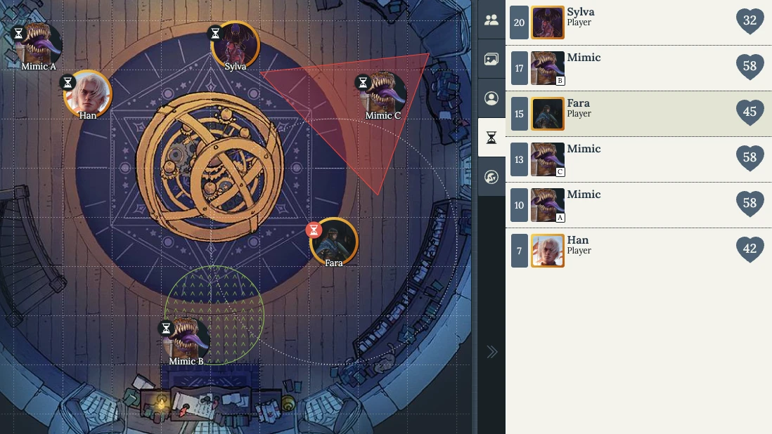 Screenshot showcasing initiative feature